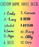 Personalized Custom Name Word Vinyl Decal