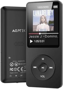 AGPTEK Lecteur MP3 Bluetooth 5.3, 32Go Lecteur MP3 Enfant avec Haut-Parleur, 70 Heures de Lecture, Baladeur MP3 Numérique, Lecteur Musical sans Perte HiFi avec Radio FM, Carte SD jusqu'à 128 Go, Noir
