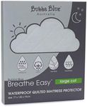 Bubba Blue Breathe Easy Waterproof Quilted Large Cot Mattress Protector, White