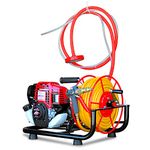 1.3HP Skid Sprayer Barrel Mount Only with Honda GX35 100ft Hose and 500 PSI Pump for Pest Control (Skid Sprayer + Foundation Gun)