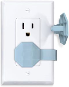 Outlet Covers Baby Proofing (6 Pack Covers 12 Outlets) – Child Safety Electrical Socket Covers – Blue Plug Protectors Easy to Install - Socket Sitter: Always Connected, Never Lost! No Choking Hazard!