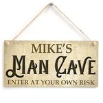 Personalised Man Cave Sign - Custom Wild West Man Cave Wooden Plaque