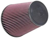 K&N Universal Clamp-On Air Intake Filter: High Performance, Premium, Washable, Replacement Filter: Flange Diameter: 6 In, Filter Height: 8 In, Flange Length: 0.625 In, Shape: Round Tapered, RU-1044