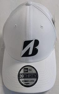 Bridgestone New Era Fitted White Headwear Men Fits All Golf Hat