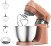 Kenwood Go KZM35.000RD, Stand Mixer with Space-Saving Design, Compact Kitchen Machine with 4L Bowl, 3 Adjustable Tools, Splashguard, 6 Speed, Elegant Metal Body with Carrying Handle, 800W, Clay Red