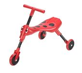 Scuttlebug 3-Wheel Foldable Ride-On Tricycle for 1-3 Year Old, Beetle Trike, Antennae Handlebar, Develop Your Toddler’s Balance and Motor Skills, Red, Black, (L) 47.5cm x (W)13.9cm x (H)23.5cm
