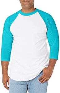 Soffe womens Baseball Jersey T-shirt T Shirt, White/Teal, Medium US