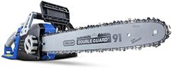 Hyundai 2400W 16 Inch Electric Chainsaw with Oregon Bar Tool Free Tensioning and Auto Chain Lubrication for Tree Felling Log Cutting and Pruning