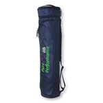 WishKraft Yoga Mat Bag, Easy Access Zip Cover, Round Storage Pocket & Adjustable Carry Shoulder Strap (Navy Blue)