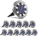 Solar Outdoor Lights 12 Packs, Garden Solar Lights Outdoor Waterproof Solar Pathway Lights Bright In-Ground Lights Outdoor Lighting Decor for Lawn, Patio , Yard, Driveway, Step and Walkway White Light