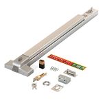 LANITI Hardware Push Bar Stainless Steel Commercial Emergency Exit Bar Panic Exit Device Suitable for Wood Metal Door Exterior Locking Lever Trim. (Lock Cylinder - with Alarm)