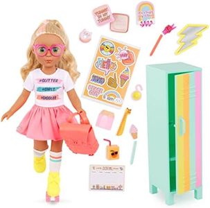 Glitter Girls 14-inch Poseable Doll Set – Blonde Hair & Green Eyes, Roller Skates & Accessories – Toys for Kids 3 Years+ – Sunnie & GG School Locker Playset, GG51174Z, Multicolore