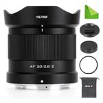 VILTROX 20mm F2.8 f/2.8 Z-Mount Lens, Full Frame Wide Angle Prime Auto Focus Lens for Nikon Z-Mount Cameras ZF Z8 Z9 Z6 Z7 Z6II Z7II Z5 Z5II ZFC Z30