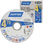 Norton Cut Off Wheels 5-Pack, 4 1/2