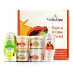 Vedicline Papaya & Lime Facial Kit Helps To Reduce Tan, Blemishes And Pigmentation With Papaya, Lime, Aloe Vera for Clear Radiant Skin, 640ml