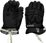 Epoch Integra Pro Lacrosse Gloves for Goalies with Dual-Density Foam and Adjustable Wrist, 14", X-Large, Black