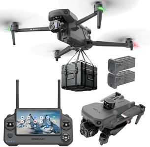 2026 Professional Tablet Remote Pro Drones with Camera for Adults 4k Videos, 360 Obstacle Avoidance, Payload Release, 3-Axis Gimbal, Night Mode, 90 Minutes Long Batteries, 6 Miles Safe Long Range, Thermal Mode, High Wind Resistance, Rainproof, Beginner Mode,DarkGrey