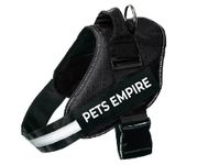 Pets Empire Dog Vest Harness | Night Reflective No-Pull Adjustable Pet Vest with Nylon Handle for Outdoor Walk with Better Control | No More Pulling (Small (Neck 13-17''/ Chest 17-22''), Black)
