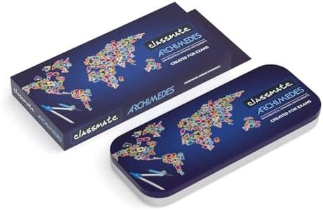 Classmate Archimedes Geometry Box | Long-Lasting Die-Cast Instruments | Compass & Set-Square | Protractor & Set-Square | Best Accuracy Guaranteed | Best Geometry Box for Kids