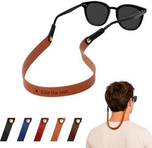 Personalized Leather Glasses Strap, Custom Sunglasses Strap for Men & Women
