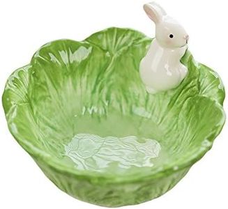 WAIT FLY Cute Cartoon Cabbage with Rabbit Shaped Ceramic Bowls Rice Bowls/Salad Bowls/Soup Bowls/Saucer