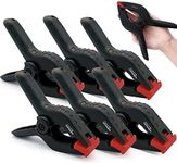 Plastic Spring Clamps, 6 Inch Extra Strength Work Clips, Heavy Duty Plastic Muslin Clamps, Grip Clips for Home Improvement Clamp DIY Tools Photography Studios(6 Pcs)