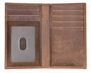 Slim Thin ID/Credit Card Holder RFID Genuine Leather Bifold Front Pocket Wallet (Brown (Crazy Horse Leather))