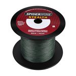 SpiderWire Stealth® Superline, Moss Green, 80lb | 36.2kg, 1500yd | 1371m Braided Fishing Line, Suitable for Freshwater and Saltwater Environments