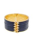 All We Are Sobek Crocodile Hinged Cuff Bracelet For Women (Gold Tone)