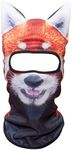 WTACTFUL 3D Animal Ears Balaclava Windproof Face Mask Cover Protection for Music Festivals Raves Halloween Party Riding Skiing Snowboarding Snowmobile Red Panda MEB-30