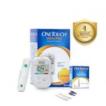 OneTouch Verio Flex glucometer machine | Sync your results with OneTouch Reveal mobile app| Simple & accurate testing of blood sugar levels at home | Global Iconic Brand | FREE 10 Test Strips + 10 Sterile Lancets + 1 Lancing device