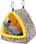 MEWTOGO Large Winter Warm Bird Nest House, Comfortable Bird Bed for Cage with Mat, Hanging Hammock Shed Hideaway Hut for Macaws African Grey Amazon Parrots