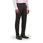 Kenneth Cole REACTION Men's Modern Fit Stretch Dress Pant, Rich Black, 33W x 32L