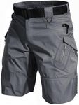 AUTIWITUA Men's Hiking Shorts Waterproof Tactical Cargo Short Pants Quick Dry Work Shorts with Multi Pockets(No Belt)