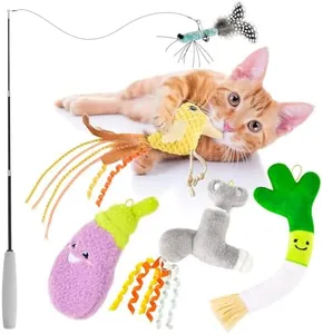 ORSDA Cat Toys, Cat Wand Toy for Indoor Cats, Interative Cat Toy to Chase & Exercise, Teaser Bird Toy for Cats with 5 Replacement Kitten Toys for All Breeds