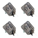 waltyotur 4 Trailer Door Latch T-Handle Locking Stainless Steel Folding T Handle Latch for Camper RV Truck Trailer Toolbox with Gasket and Keys