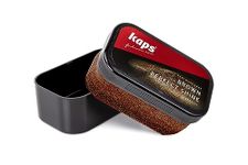 Shoe Polish Sponge Gives Instant Gloss, For Leather Shoes Boots Bags, Kaps Perfect Shine, (Brown)