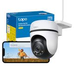 Tapo C500 1080P Full HD Outdoor Pan/Tilt Security Camera, 360°Motion Tracking, IP65, Smart Person Detection, Colour Night Vision, Cloud and Local Storage, Works With Alexa and Google, No Monthly Fee