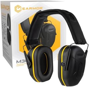 EARMOR Shooting Ear Protection Safety Earmuffs for Gun Range, NRR 27dB Noise Cancelling Hearing Protection Ear Muffs with Low-Profile Earcups, Compact Foldable for Shooting, Hunting