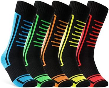 CityComfort Calcetines de Esquí para Niños Multipack 27-31, 31-40 (31-36 EU, Pack de 5)
