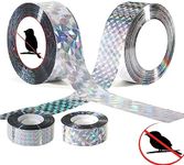 CAVLA 2 Pack Bird Scare Tape, 328ft Double Sided Holographic Flash Deterrent, Pigeon Scare Tape for Scaring Birds Away for Woodpeckers Gulls Crows Starlings Swallows Geese