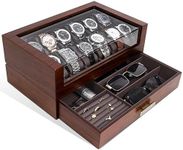 KAMIER 12 Slots Watch Box Case Orga