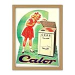 Artery8 Sabo Calor Electric Oven Cooker Stove Advert Artwork Framed Wall Art Print 18X24 Inch