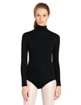 Capezio Women's Turtleneck Long Sleeve Leotard,Black,Medium