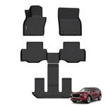 ANBINGO® Floor Mats for 2024 Mazda CX-90 & CX90 PHEV (Plug in Hybrid) 6&7 Seater 2nd Row Captain Seat or Bucket Seat All Weather Waterproof Car Mat Guard Liners-3 Rows