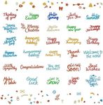 30 pcs Holiday Blessings Die Cuts, 