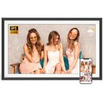 15.6 Inch Digital Picture Frame WiFi Photo Frame - Smart Large Digital Frame 32GB, Touch Screen, Instantly Share Video Photo by Email App，Wall Mountable for Home Decor