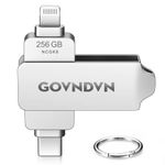 GOVNDVN Apple MFi Certified Memory Stick 256GB USB Drive for iPhone, Photo Storage Stick USB Flash Drives iPhone Thumb Drive Lightning USB C Stick for iPhone 15/16/iPad/Android/PC (256 GB)