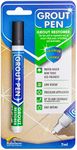 Grout Pen - Designed for restoring tile grout in bathrooms & kitchens (Black)