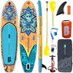 Inflatable Stand Up Paddle Board - 10'6''/11'x30''/32''x6'' SUP Paddle Board Stable for Adults with Durable Accessories Backpack Pump Adjustable Leash Premium Paddle Repair Kit